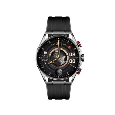 kupować Amoled Smart Watch okrągły czarny wodoodporny zegarek fitness produkcja online